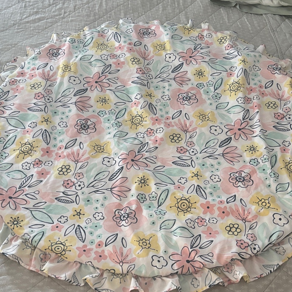 Floral Round Ruffled Playmat - Picture 2 of 3